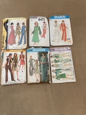 Vintage Patterns size 16 Pant Suits and dresses 1970-1976 DIY